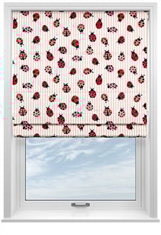 Wee Blue Bell Little Ladybirds, Poppy - Roman Blind